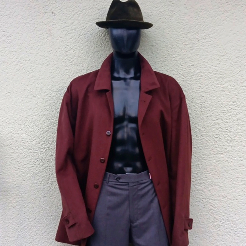 PRONTO MONDO MEN'S OVERCOAT W/LANA LUX WOOL /CASHMERE BLEND FABRIC